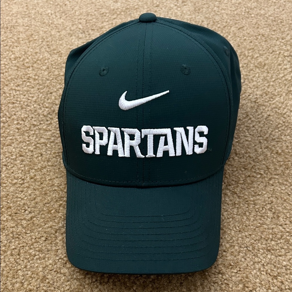 Nike Dark Green Michigan State Spartans Hat with White Logo golf athletic hat